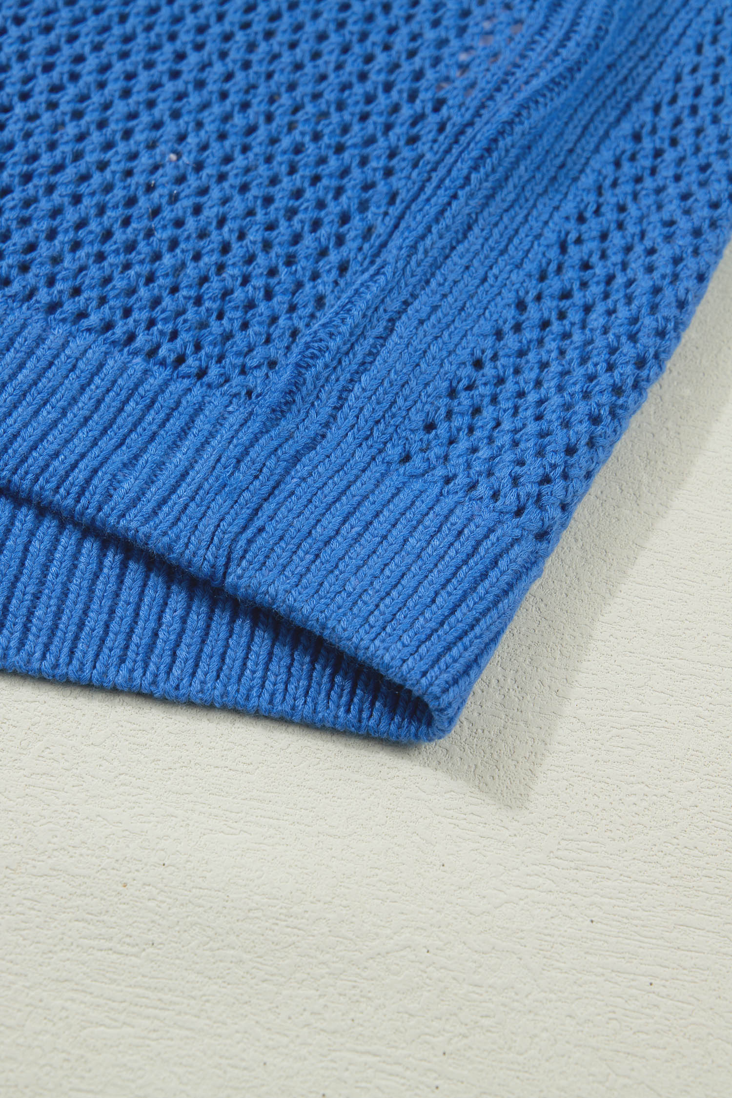 Sky Blue Flag Graphic Short Sleeve Sweater