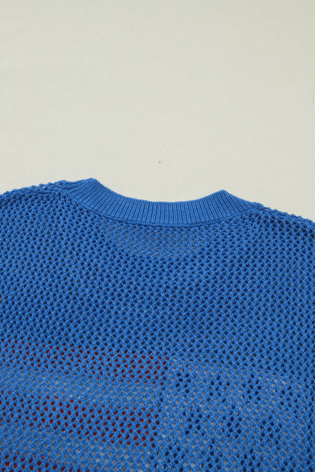 Sky Blue Flag Graphic Short Sleeve Sweater
