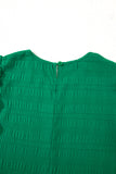 Textured Flutter Sleeve Ruffled Mini Dress