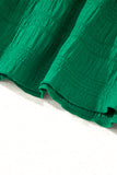 Textured Flutter Sleeve Ruffled Mini Dress