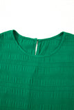 Textured Flutter Sleeve Ruffled Mini Dress