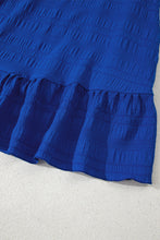 Load image into Gallery viewer, Textured Flutter Sleeve Ruffled Mini Dress
