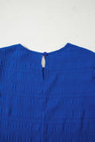 Textured Flutter Sleeve Ruffled Mini Dress