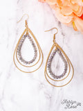 You've Got Me Memorized Gold Teardrop Earrings