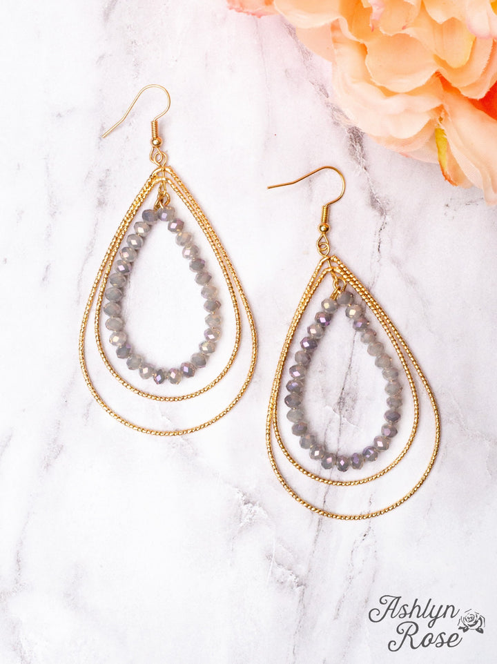 You've Got Me Memorized Gold Teardrop Earrings