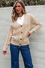 Load image into Gallery viewer, Black Open Knit Drop Shoulder Sweater Cardigan
