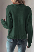 Load image into Gallery viewer, Black Open Knit Drop Shoulder Sweater Cardigan
