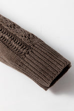 Load image into Gallery viewer, Black Open Knit Drop Shoulder Sweater Cardigan
