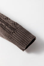 Load image into Gallery viewer, Black Open Knit Drop Shoulder Sweater Cardigan
