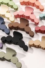 Load image into Gallery viewer, Black Minimalist 5 Circles Frosted Hair Claw Clip
