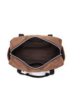 Load image into Gallery viewer, Coffee Western Aztec Print PU Leather Large Travel Duffel Bag
