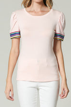Load image into Gallery viewer, Solid Elastic Sleeves Top
