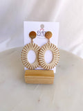 Suede Light Brown Hoops