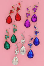 Load image into Gallery viewer, Teardrop Gem Drop Earrings
