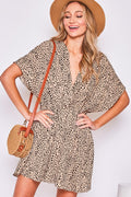 WOVEN SURPLICE DRESS