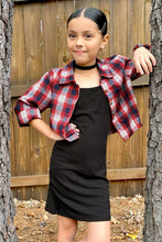 Load image into Gallery viewer, 2 pc Button up Flannel &amp; Ribbed Dress
