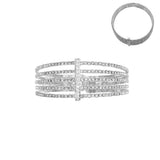 Vertical Bar Crystal Bangle