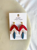 Feathers-Clay Earrings