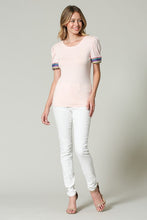 Load image into Gallery viewer, Solid Elastic Sleeves Top
