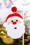 Red Christmas Santa Claus Drop Earrings