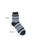 Multicolor 5 Pairs Thermal Winter Crew Socks