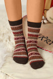 Multicolor 5 Pairs Thermal Winter Crew Socks