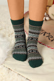 Multicolor 5 Pairs Thermal Winter Crew Socks