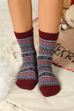 Multicolor 5 Pairs Thermal Winter Crew Socks