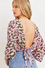 Load image into Gallery viewer, Leopard Knit Back Opened Top
