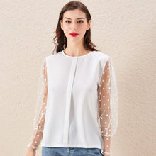 Load image into Gallery viewer, Women's Fashionable Lace Sleeve Shirt

